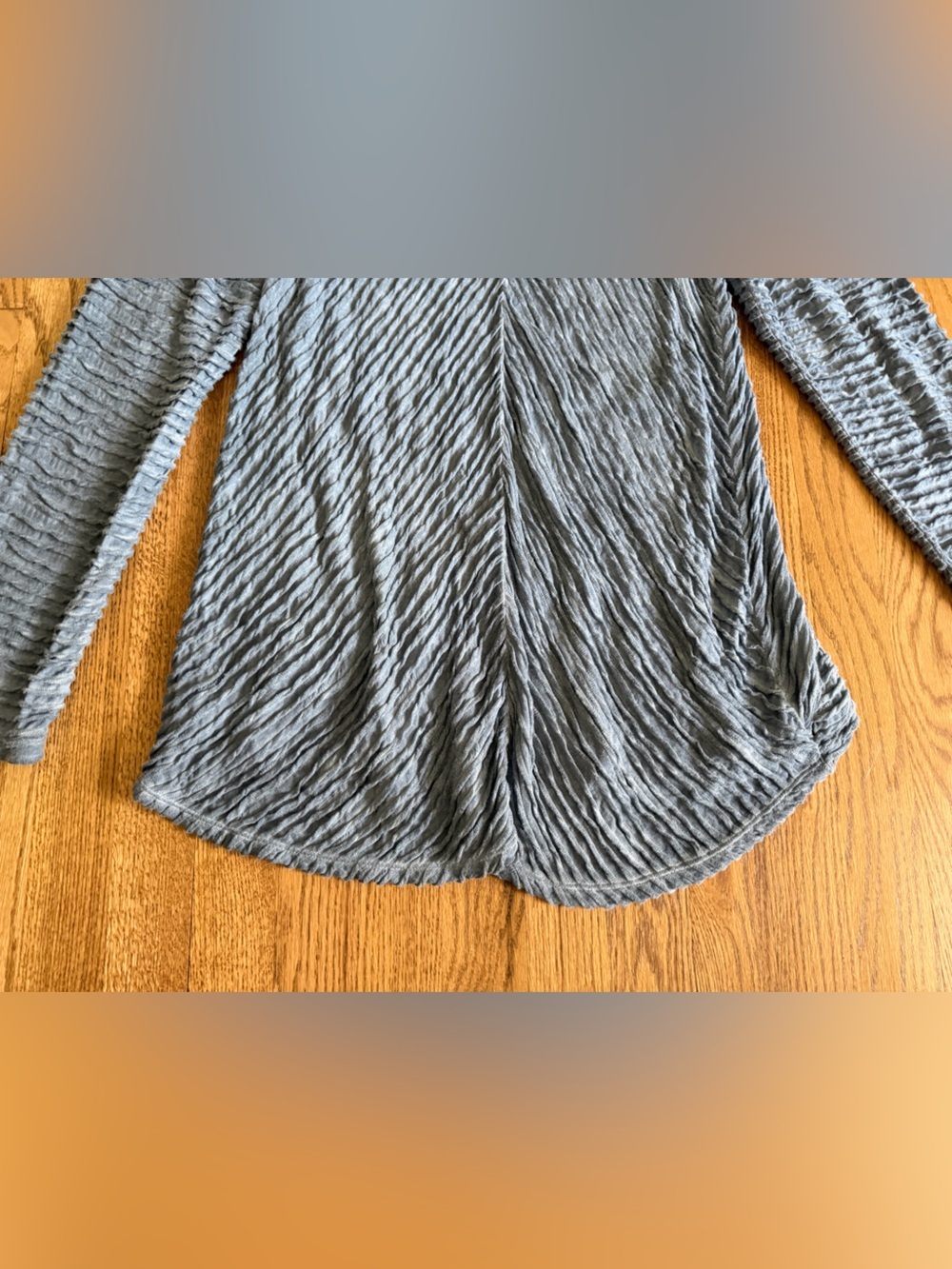 Mind Set hi-low tunic top by XCVI Blue LAGENLOOK crinkled lightweight size L - Picture 10 of 15